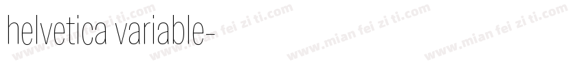 helvetica variable字体转换